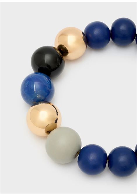 collana maxi sfere in legno NALì | ABCL0376ORO BLU
